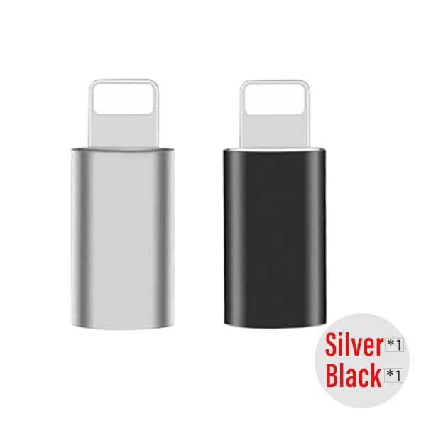 2pc ACCEZZ Micro USB Женский до 8 Pin штекер для Apple адаптер для iphone X XS XR 8 7 6S Plus PC данных зарядки OTG конвертер разъем - Цвет: 2pc