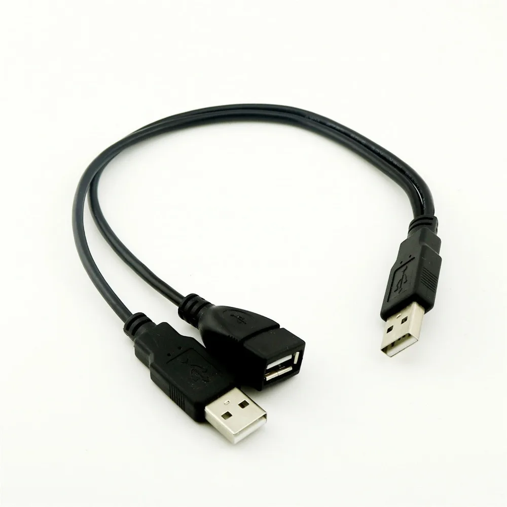 

10 шт., Y-образный разветвитель для USB 2,0, 30 см