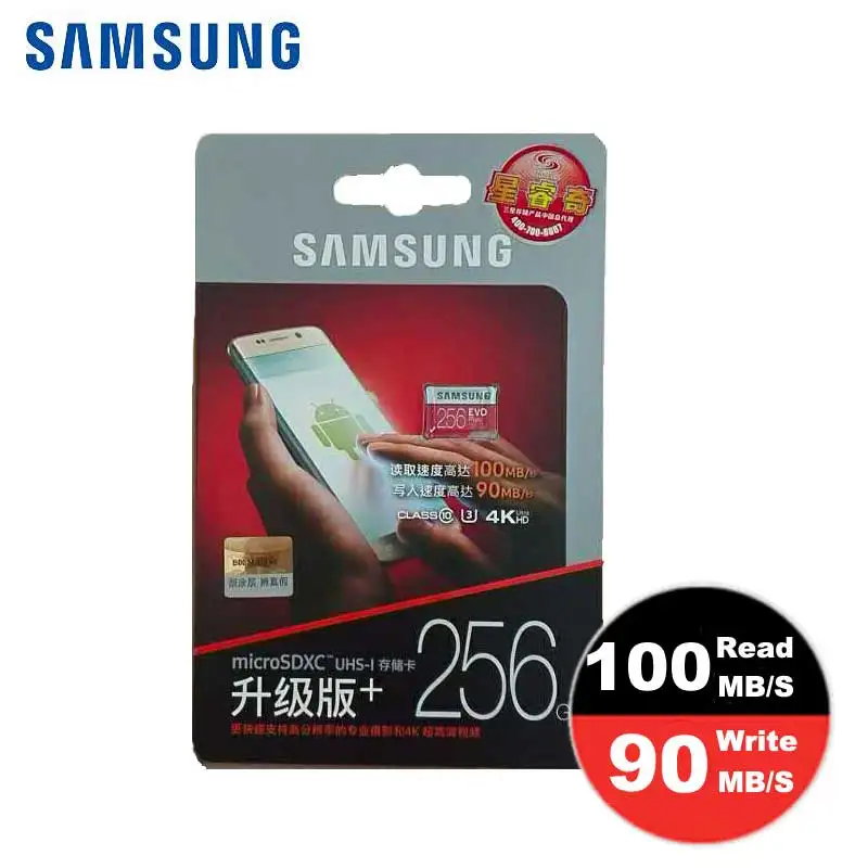 micro sd Samsung Micro SD карты памяти 32 ГБ 64gb128gb 256 г Evo + EVO Plus Class10 TF C10 memoria SDXC UHS I U1U3 для