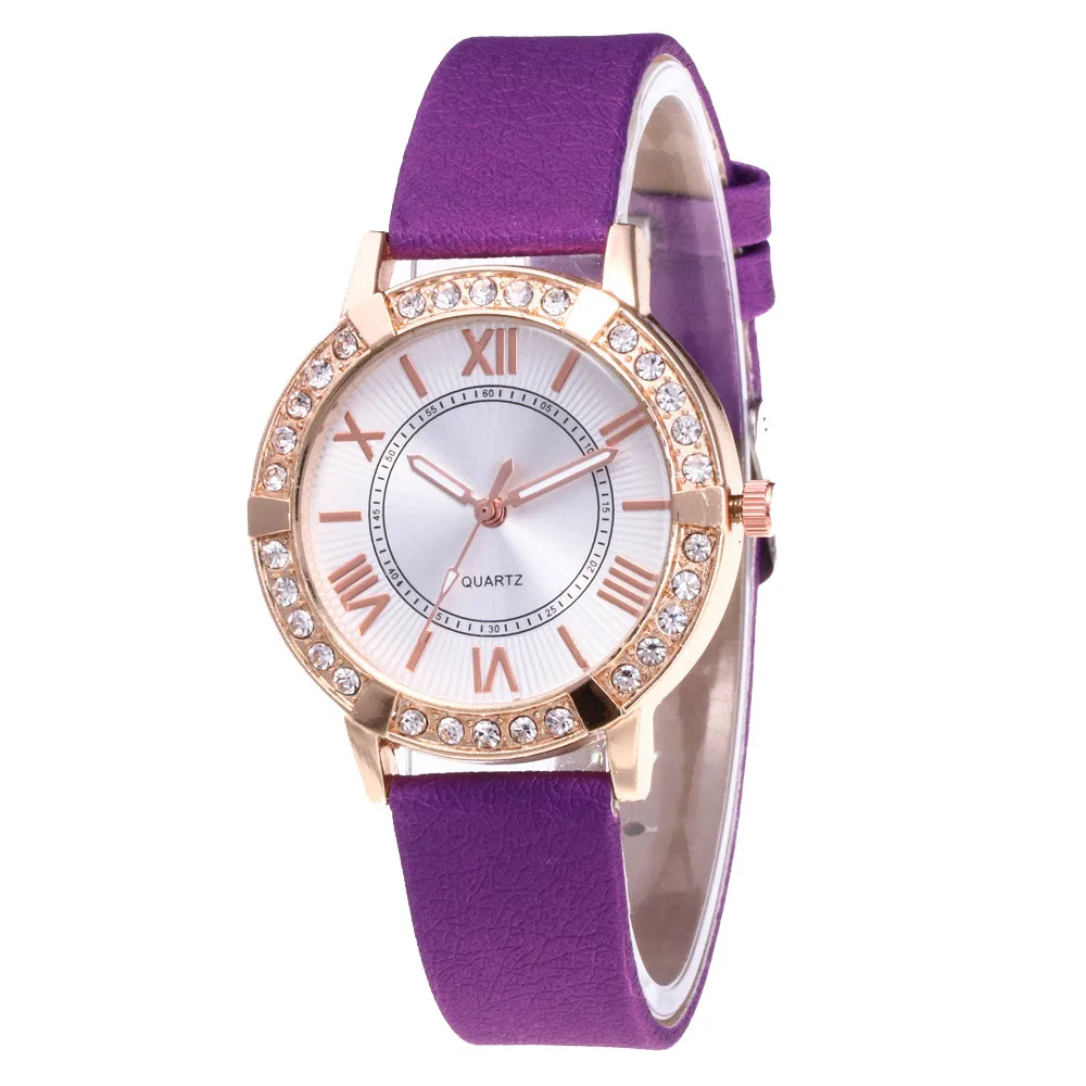 Женские tQuartz Стразы Часы текущий популярный фактор Relojes Para Mujer Montre Femme Marque De Lux Cuir Bayan Saat@ 50