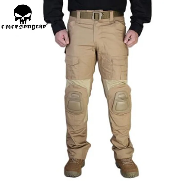 CB Emersongear G2 тактические штаны с наколенниками страйкбол Emerson gen2 боевые тренировочные военные брюки EM7038 Койот коричневый Мультикам - Цвет: CB