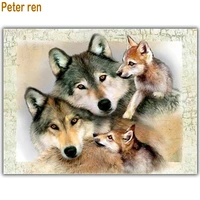 peter ren diy crafts diamond painting kits full embroidery square mosaic icon rhinestone paintings wolfs dependency for drawing