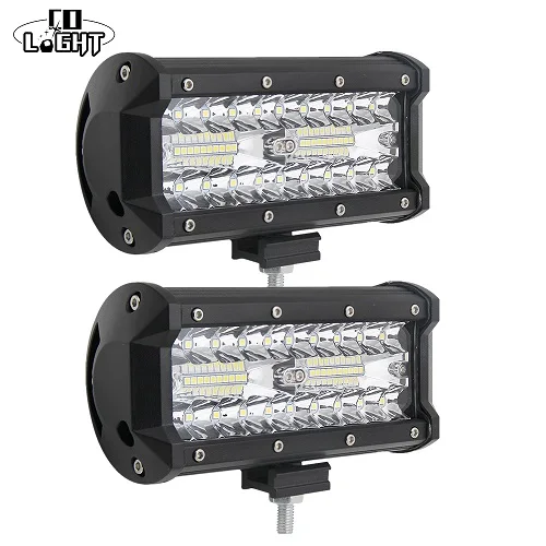 CO светильник Led Bar Off Road 120 Вт светодиодный рабочий светильник 12 В точечный прожектор светильник s для авто 4X4 Jeep Wrangler Лада Нива трактор 4X4 аксессуары - Цвет: 2 piece