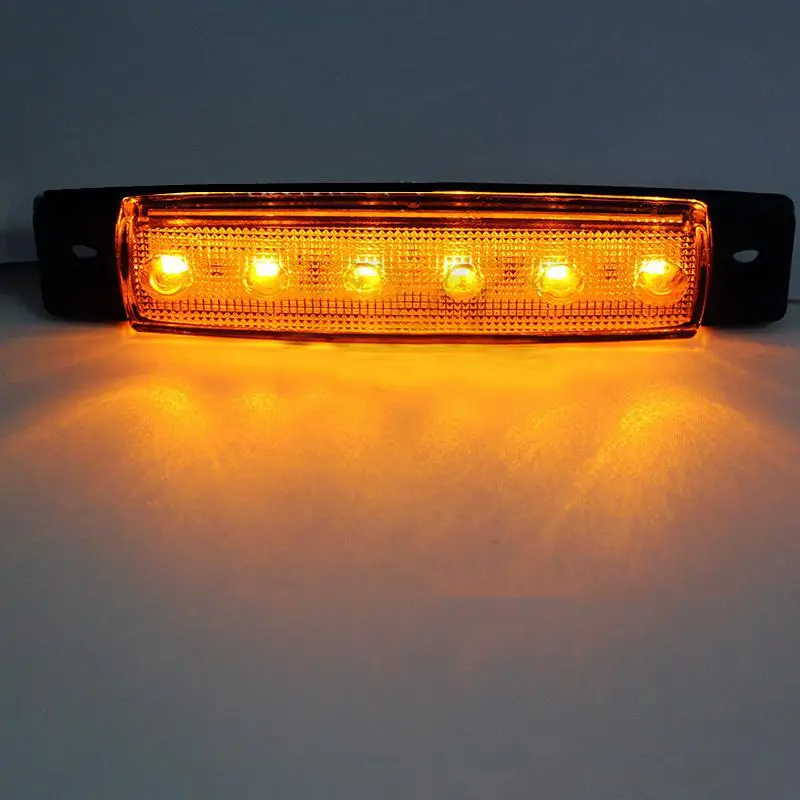 10 шт. 6LED/pc Авто сигнальный индикатор Боковой габаритный фонарь задние фонари зазор задние фонари для автобус, грузовик, фургон караван RV грузовик