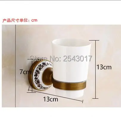 Настенная подставка для зубных щеток керамический держатель античный медный