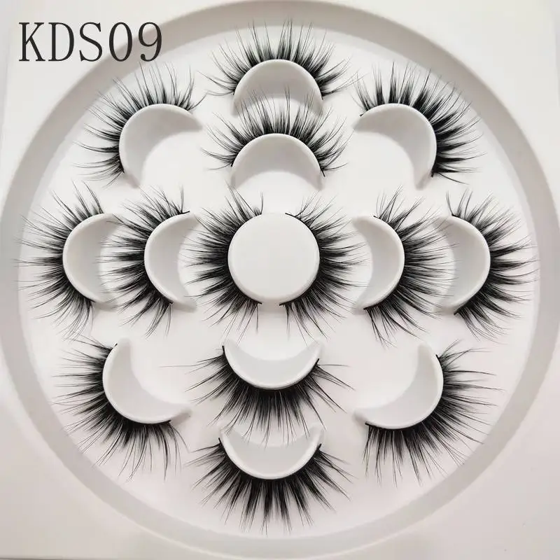 KDS09 Buzzme KDS06 7 пар шелковые ресницы натуральные длинные ресницы популярного накладные ресницы - Цвет: KDS09