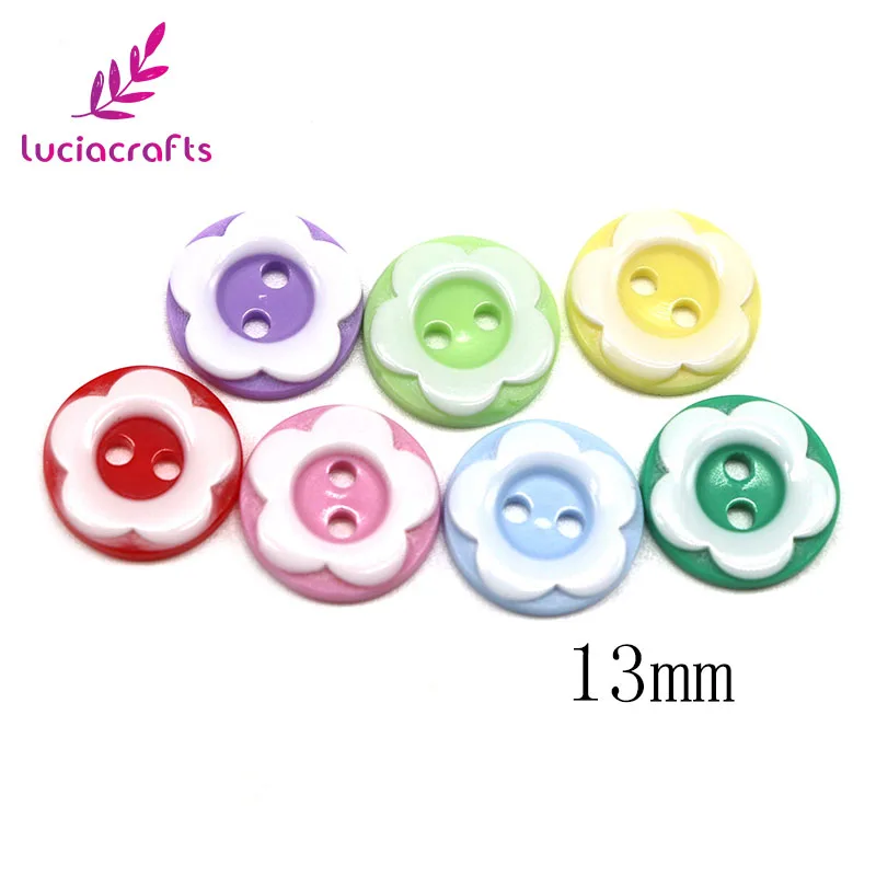 Color9 13mm 24pcs 24 шт мульти выбор стиля смешанные полимерные пуговицы для самостоятельного пошива одежды плоская задняя Кнопка Скрапбукинг аксессуары E0501 - Цвет: Color9 13mm 24pcs