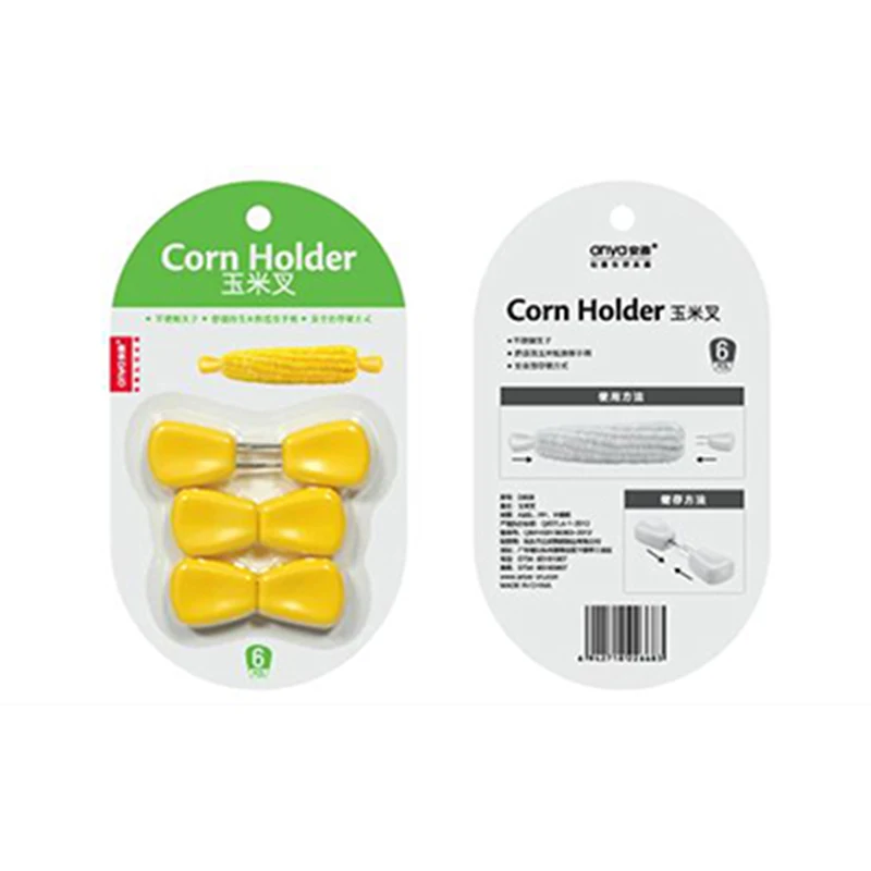 Новый 6 шт. Нержавеющая сталь кукурузы держатель кукуруза Вилки барбекю