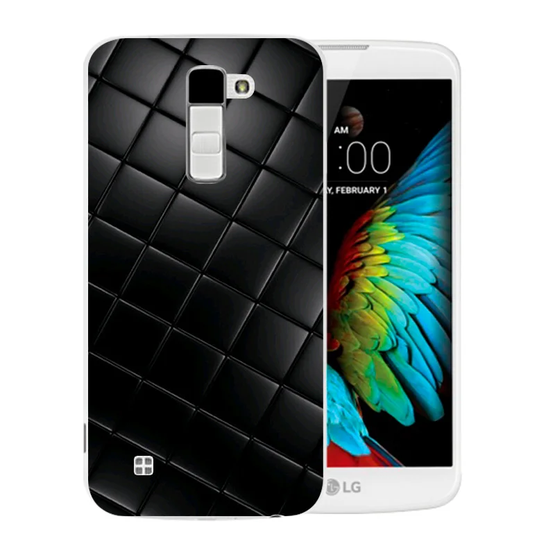 Роскошный гибкий чехол для LG K10 LTE K420N K430 K430ds F670 из мягкого ТПУ с красочным рисунком