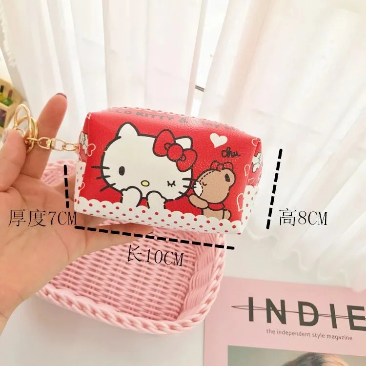 New Hello Kitty Cartoon leather stereo coin purse XK-0862