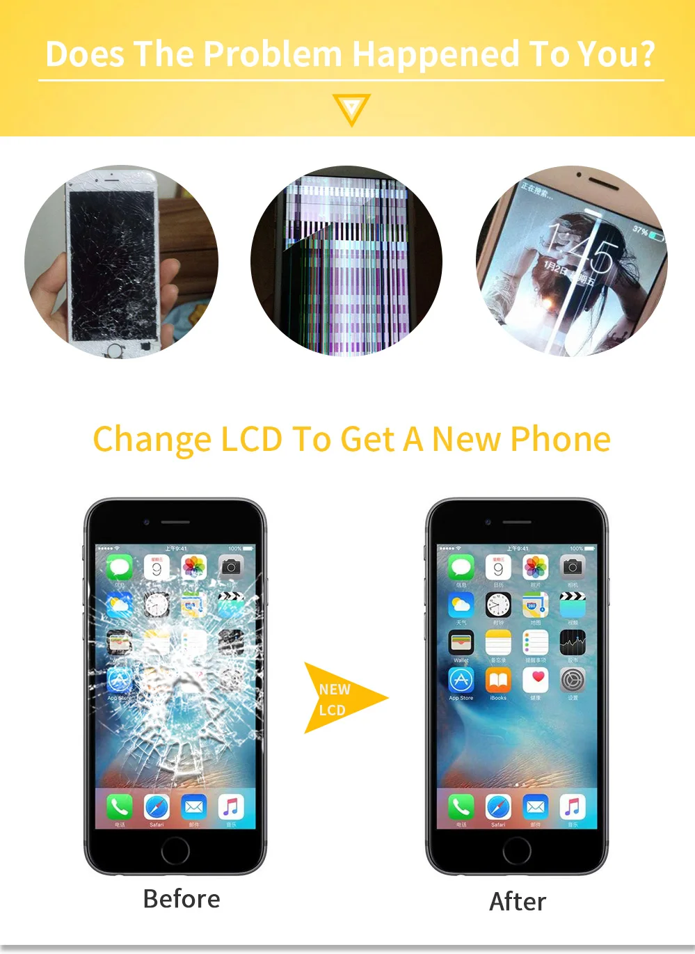 Качество AAA++, ЖК-дисплей, модель для iPhone 6 Plus, A1522, A1524, A1593, ЖК-экран в сборе, дигитайзер, замена с подарком