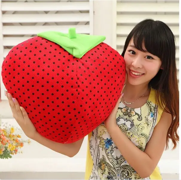 

big size lovely strawberry toy plush cute red strawberry doll gift about 40cm 0405