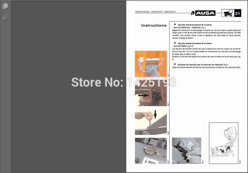 AUSA Forklift Spare Parts Catalog and Service Manual | Автомобили и мотоциклы