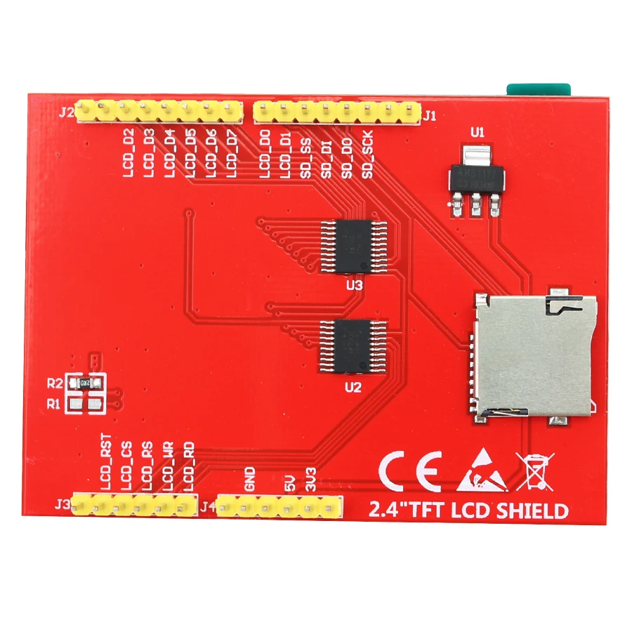2,4 дюймовый ЖК-дисплей 240x320 SPI TFT ILI9341 Белый светодиодный модуль для Arduino o светодиодный ЖК-модуль последовательного порта 5 В/3,3 В PCB адаптер Micro SD карта