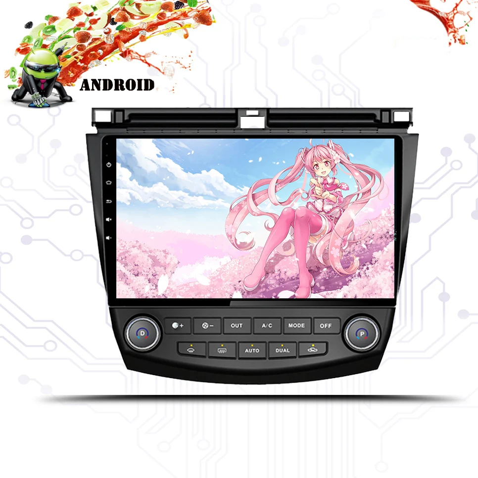 Автомобильный dvd-плеер GPS Navi для Honda Accord 7 2003-2007 IPS емкостный экран 1024*600 + wifi BT SWC RDS