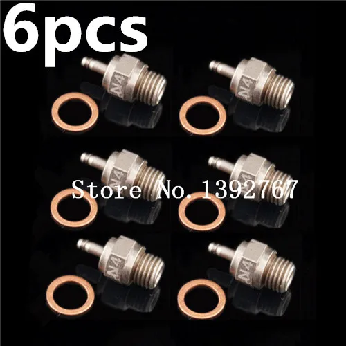 Buj&iacute;as de incandescencia N3 N4, accesorios de piezas de motor Hot Spark Vertex SH para cami&oacute;n Nitro, reemplaza OS, modelo de coche RC HSP 70117, 6 uds.-1