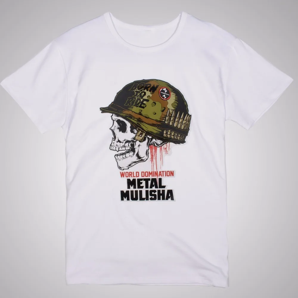 Мотокросс Металл Mulisha футболка Для мужчин для отдыха с коротким рукавом