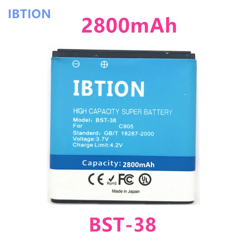 IBTION 2800 мАч BST-38 Батарея для sony Ericsson Xperia W980 Z770i C510 C902 C905 K770 K858 K850 R300i | Мобильные