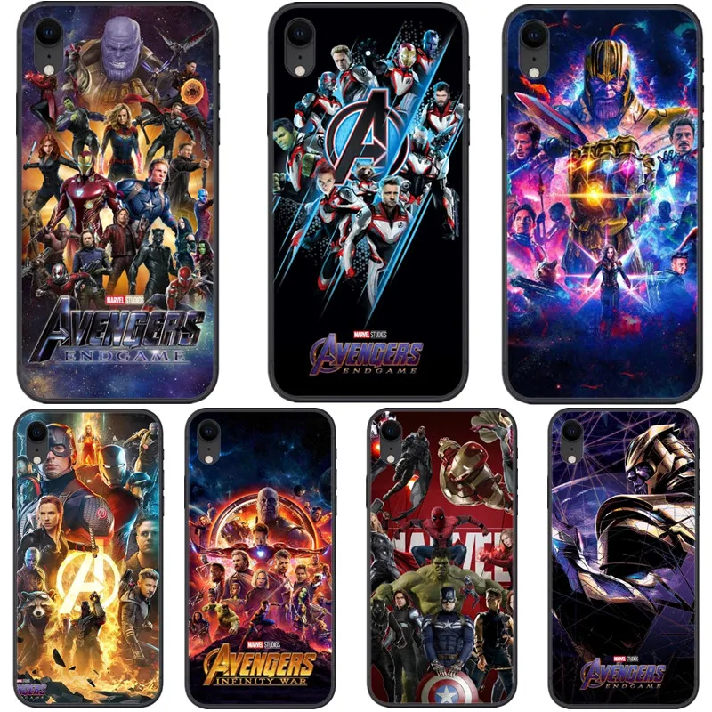 Мстители Endgame Marvel железный человек Дэдпул Черная пантера мягкий ТПУ чехол для iPhone
