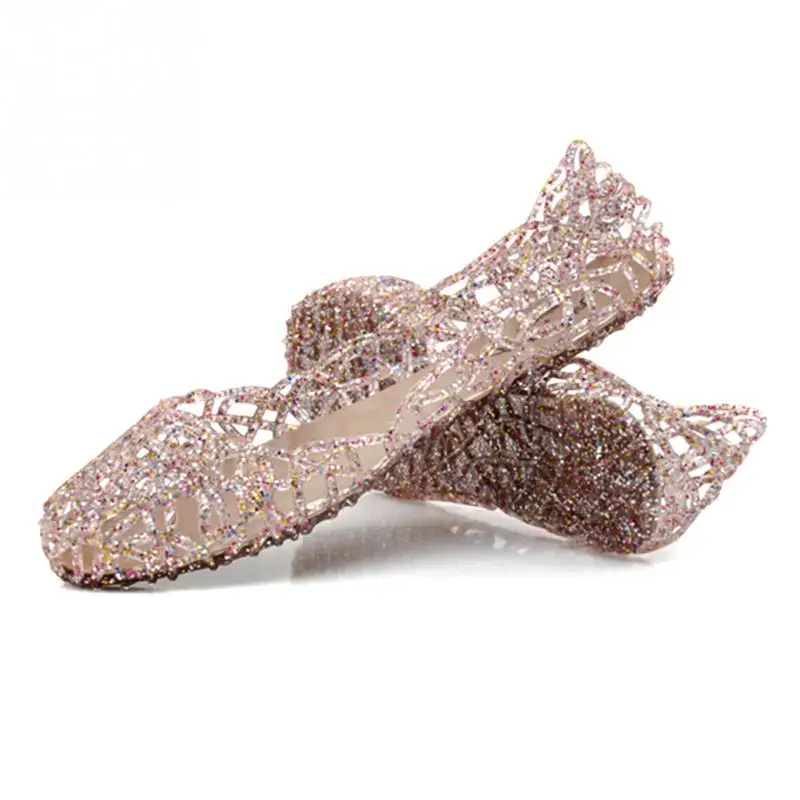 Модные женские сандалии для девочек летние повседневные из прозрачной ткани с