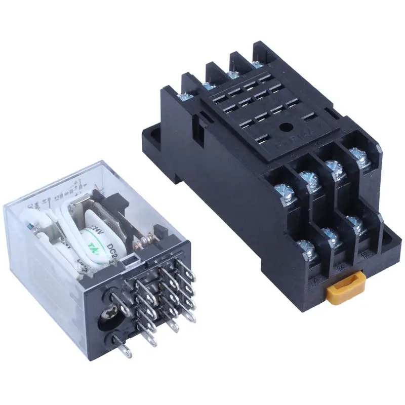 DC 24V Катушка вольт 4PDT 14 контактный терминал электромагнитное реле HH54P |