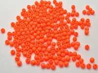 1000 matte neon orange color acrylic round seed beads 4mm0 16 spacer