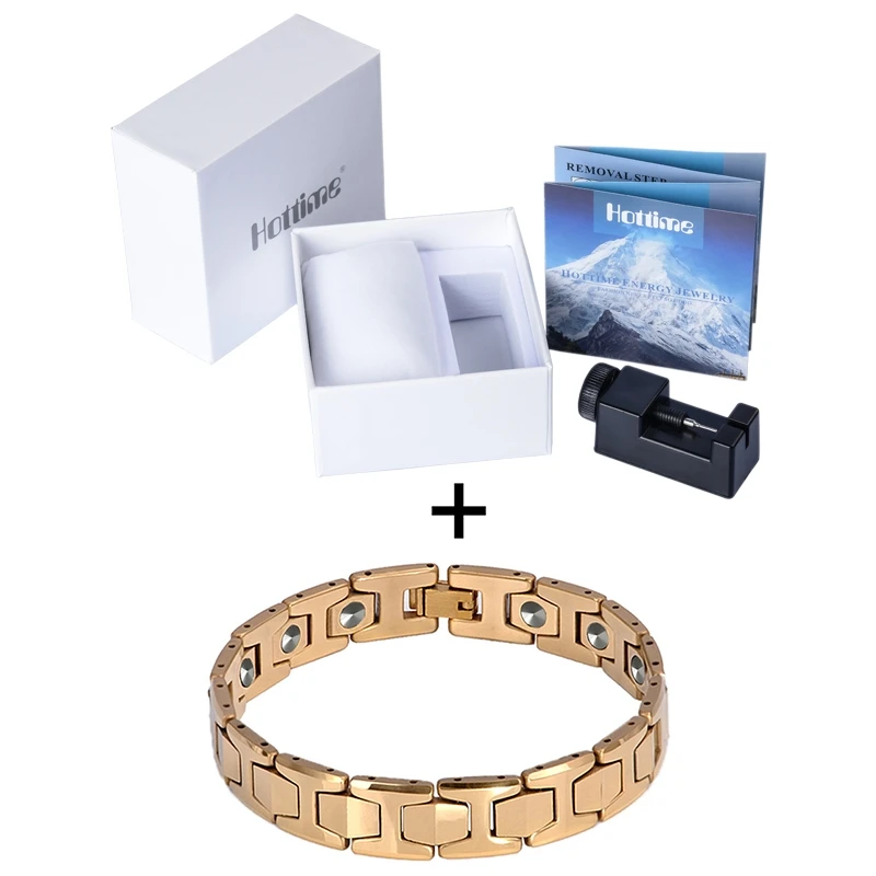 10146 Set SGS аутентификации 15 шт. 99.9999% Германия Вольфрам браслет никогда не увядает Золотой боли при артрите и туннельный - Окраска металла: 10146 Set