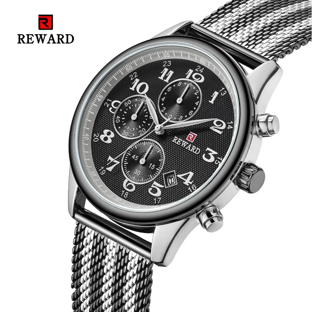 Премиум бренд Топ Роскошные водонепроницаемые мужские часы Япония считываемый