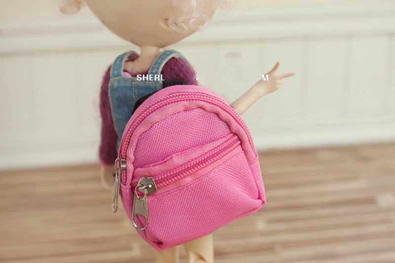1 шт. симпатичная холщовая школьная сумка мини рюкзак для кукол Blyth Pullip Licca