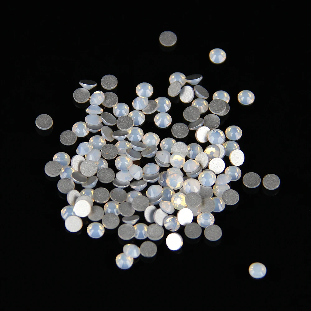 1440 Искусственные белые опаловые ногти с плоской задней поверхностью без горячей