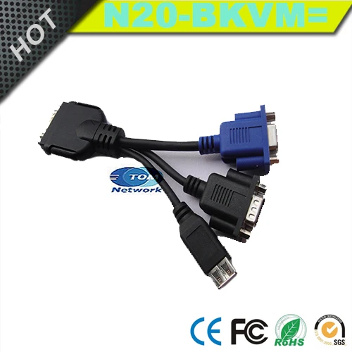 N20-BKVM = запасные части кабель/USB/безобрывный кабель-4 pin Тип usb A DB-9 HD-15 (M) для Cisco UCS 5108