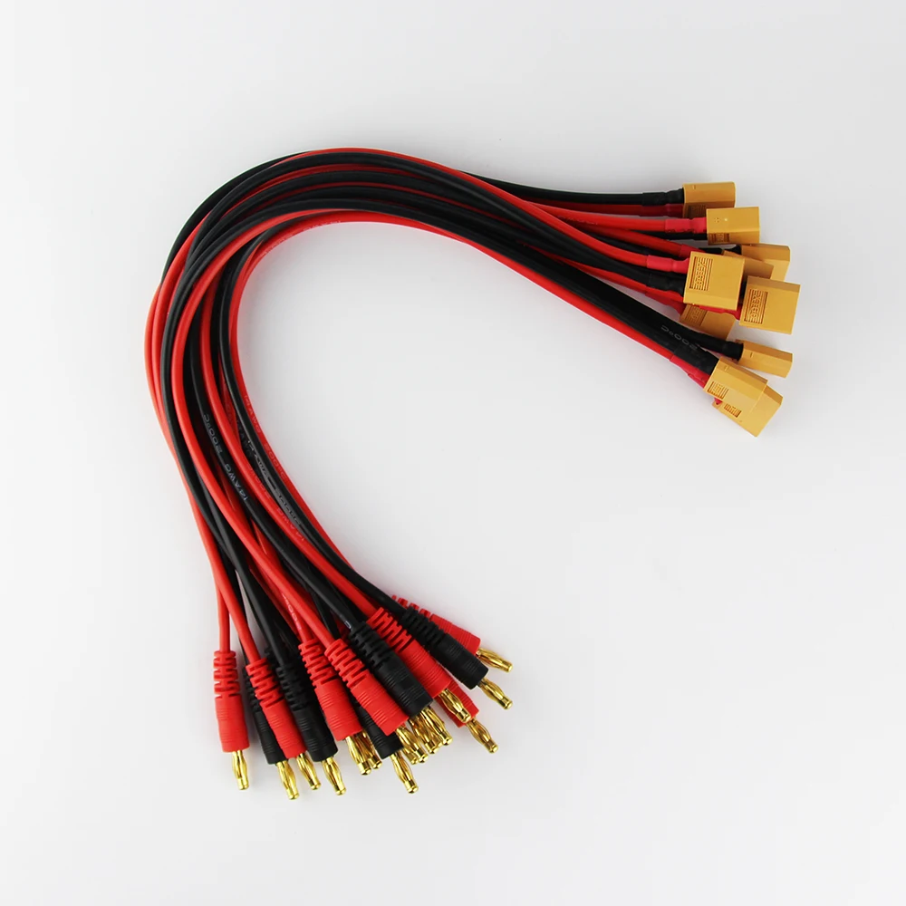 10 шт. 30 см 14awg силиконовый провод кабель RC XT60 к разъему 4 мм Банановая Пуля разъем