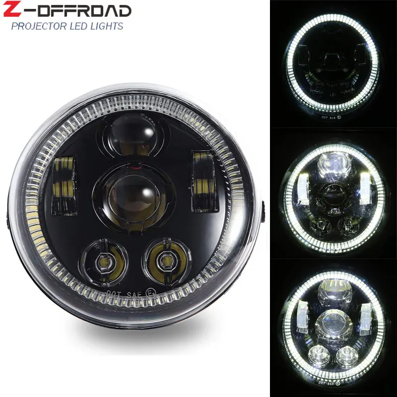Новый мотоцикл LED Halo Кольцо DRL фары с углом глаза дневным ходовым светом для V