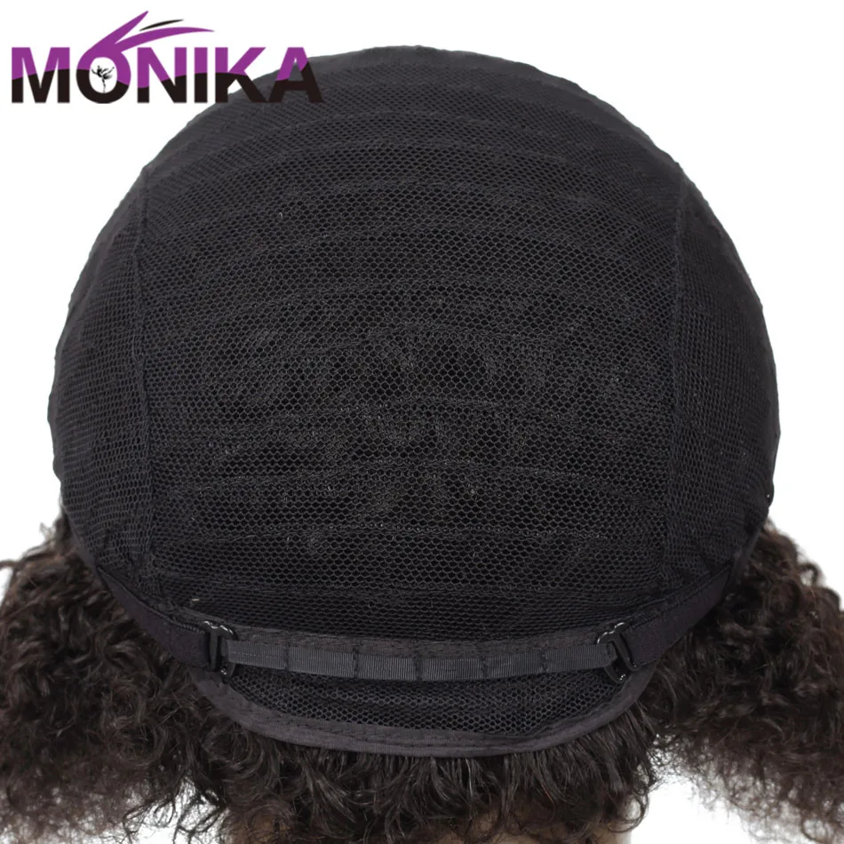 Monika волосы 8 дюймов короткие парики из человеческих волос для черных женщин