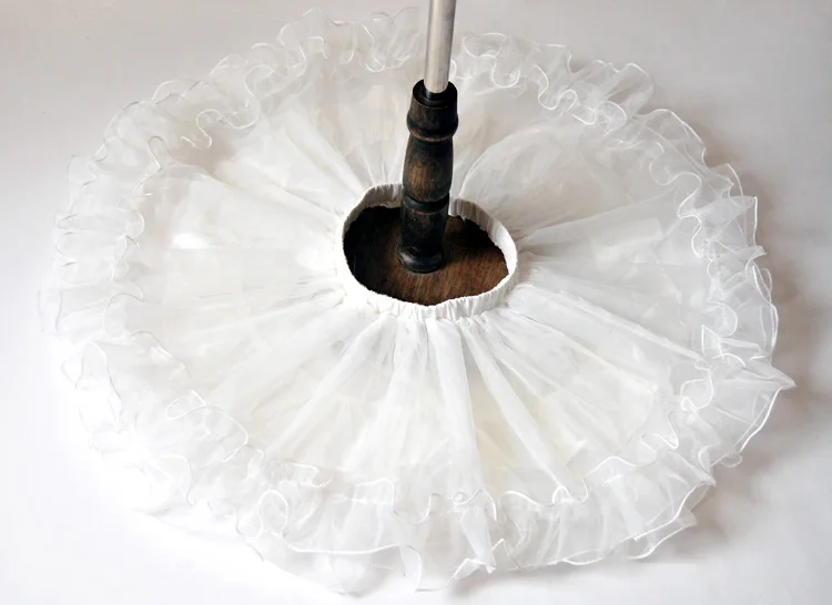 Высококачественная Белая Тюлевая пышная подъюбник для маленькой девочки на