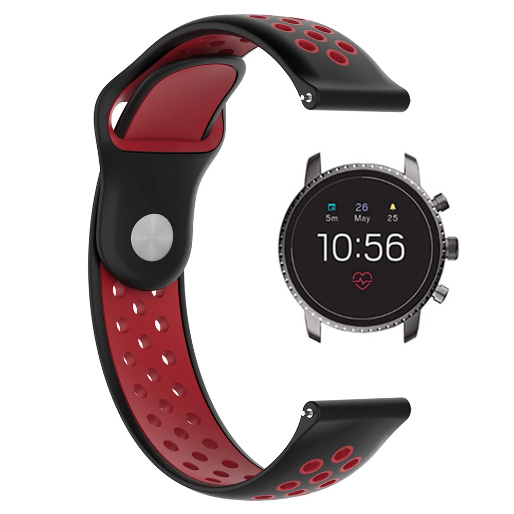 Двухцветный высококачественный силиконовый ремешок для часов Fossil Gen 4 Q