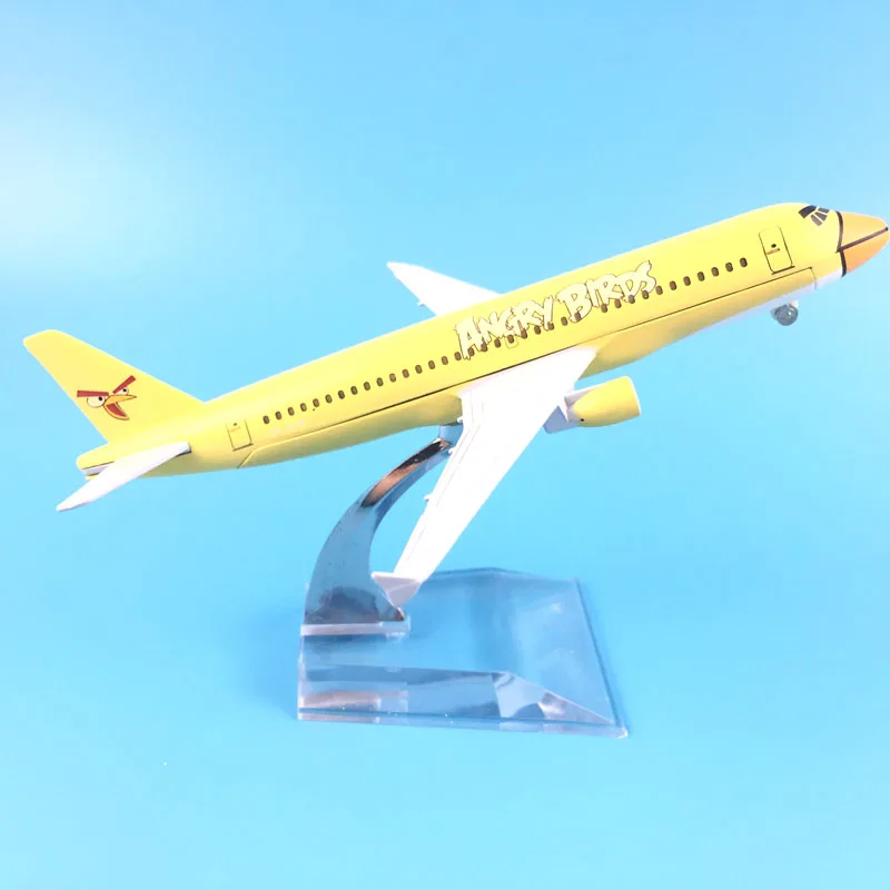 Бесплатная доставка 16 см YELLOWE ANGRY FLYING BIRDS металлический сплав модель самолета