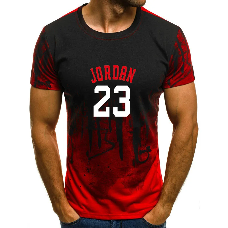 Новая брендовая одежда Jordan 23 Мужская футболка Swag Футболка с принтом Homme fitness Camisetas Hip футболка хип-хоп - Цвет: Red jd 2