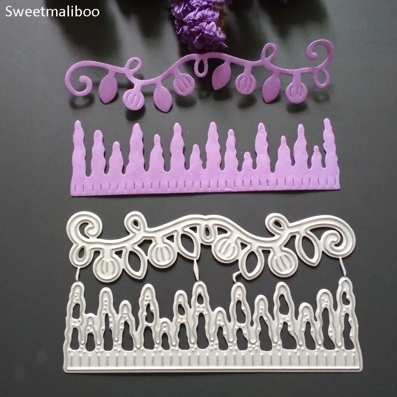 Штампы для скрапбукинга светильник вые лампы граница из травы металлические