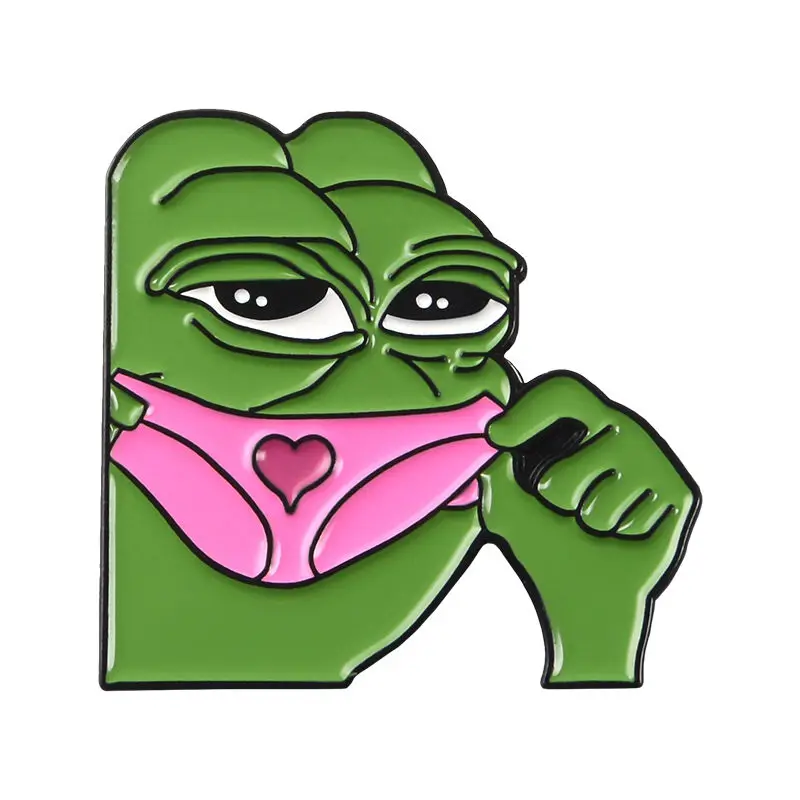 Smile Sad Frog Pepe thinker напиток Пепе Прайд нагрудные значки Кнопка забавные эмалированные булавки броши Интернет-мем ювелирные изделия для женщин - Окраска металла: Style 9