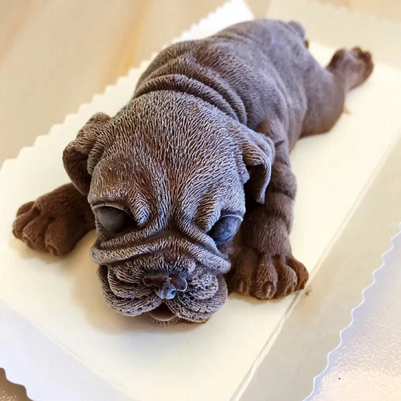 Симпатичные Силиконовые формы Shar Pei муссы для торта мороженого шоколада сделай