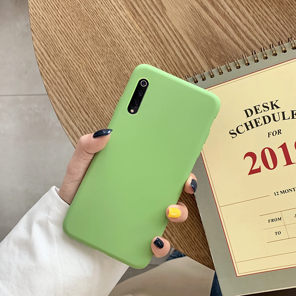 Новый стильный эко зеленый матовый Силиконовый мягкий чехол для Xiao mi 9 SE 8 lite PRO 6 5 X