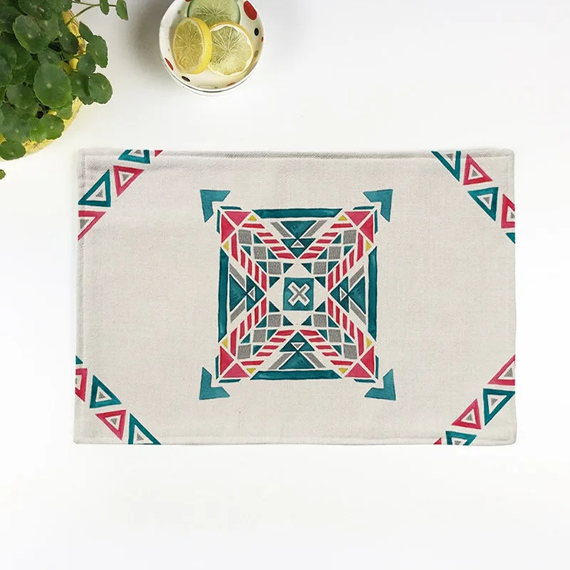 44x28 см в народном стиле Стиль геометрический столовых хлопок белье ужин Коврики