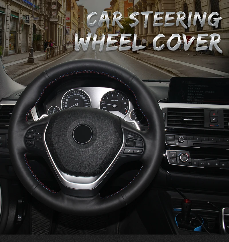 Кожаный чехол на руль для Hyundai Solaris 2010- Verna 2010- i20 2009- акцент оплетка на руль для хундай солярис