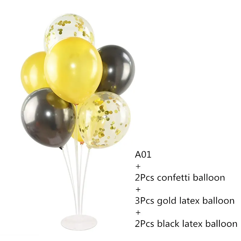 A01 and 7P Ballon 15 70-100 см 7/11 трубки воздушные шары подставка колонна база наклейки держатель шар аксессуары для свадьбы День рождения детский душ вечерние декор стола - Цвет: A01 and 7P Ballon 15