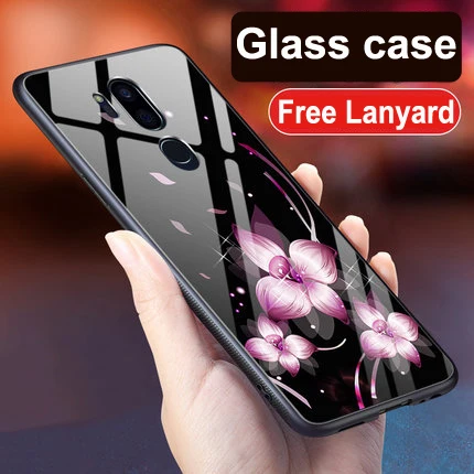 Для LG G7 чехол G7ThinQ звездная звезда закаленное стекло задняя крышка Чехлы LGG7 G7 ThinQ G710 ударопрочный стеклянный чехол для LG G7Thin Q capa
