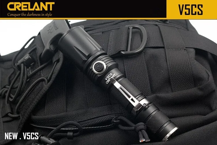 CRELANT V5CS тактический фонарь 10 W CREE XP-L HI светодиодный безэлектродное регулирование освещения фонарик(1*18650 или 2* CR123A