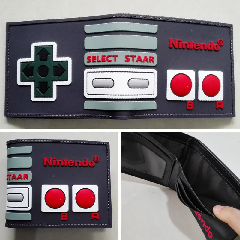 Игра nintendo геймпад логотип кошельки кошелек многоцветный пластик кожа W137|wallet