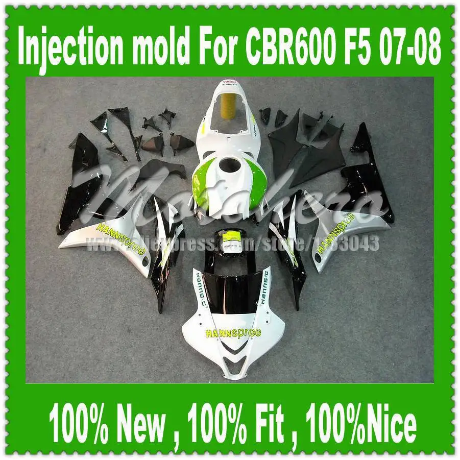 

For HONDA F5 CBR600RR 07 08 CBR 600 600RR Injection CBR600 RR CBR600F5 07-08 White D3256K F5 2007 2008 Fairing