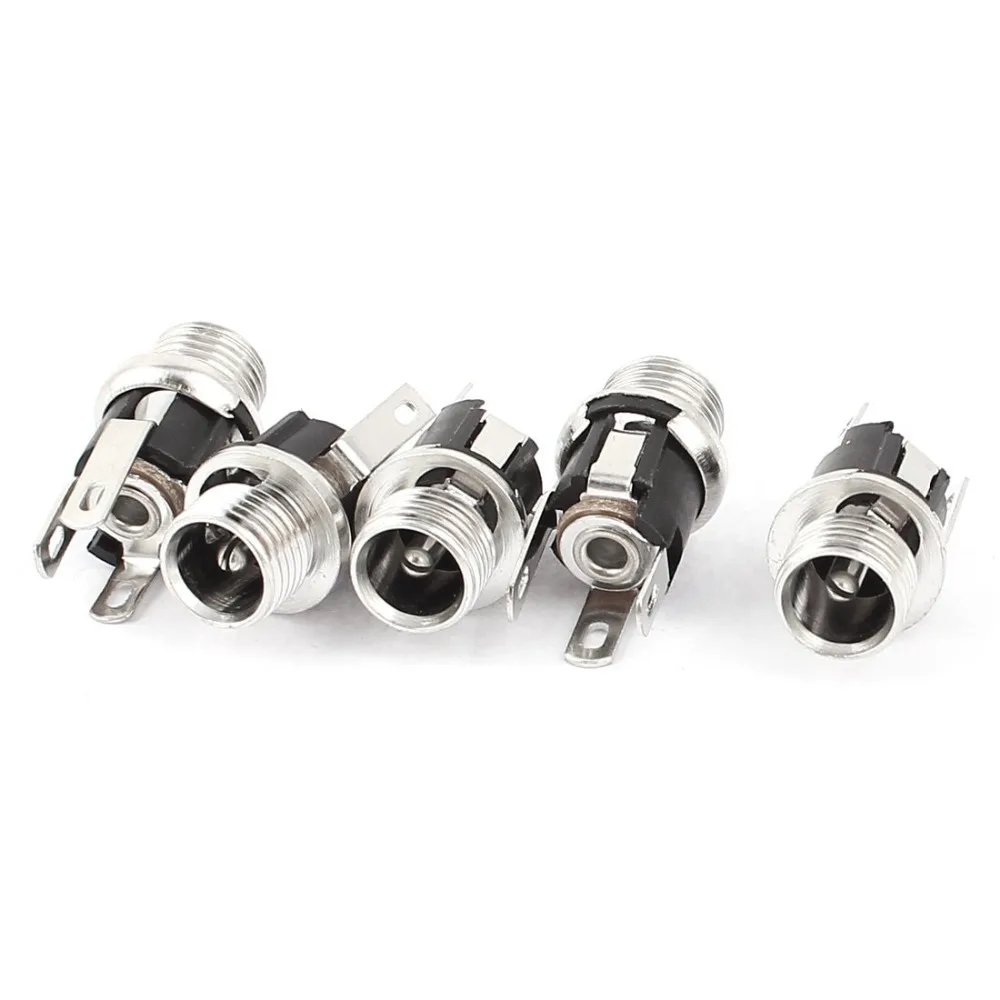 50pcs 5.5mm X 2.1mm Panel Mount Female DC Power Supply Adapter Metal Jack Sockets Connector | Обустройство дома